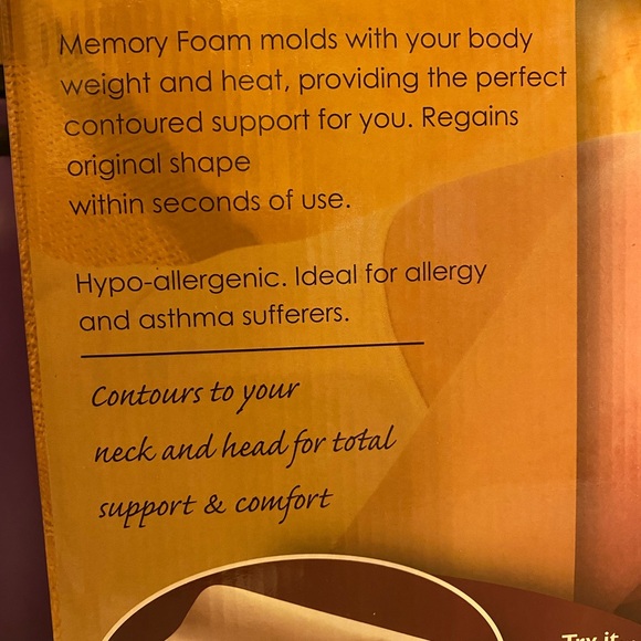 Memory Foam Contour Pillow - Cream - Picture 3 of 3